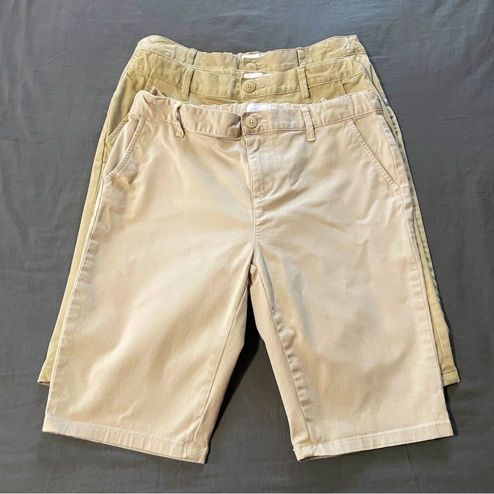 Bundle of 3 The children’s place school uniform shorts girls sz 14